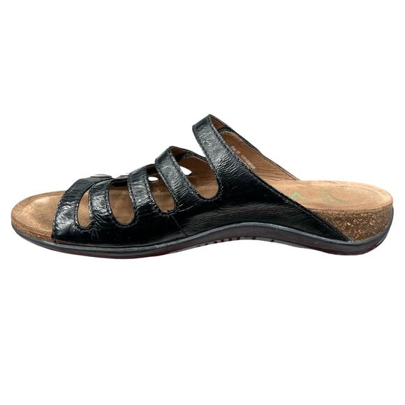 Dansko Women’s Janie Black Strappy Slip on Sandal Size 39 US 8.5/9 - Picture 2 of 11